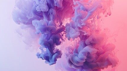 Obraz premium Vibrant Color Explosion Mesmerizing Pink and Purple Ink in HighResolution Water Abstract Perfect for Decorative Themes