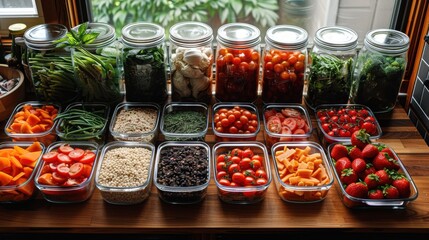 Vibrant fresh produce on the kitchen counter