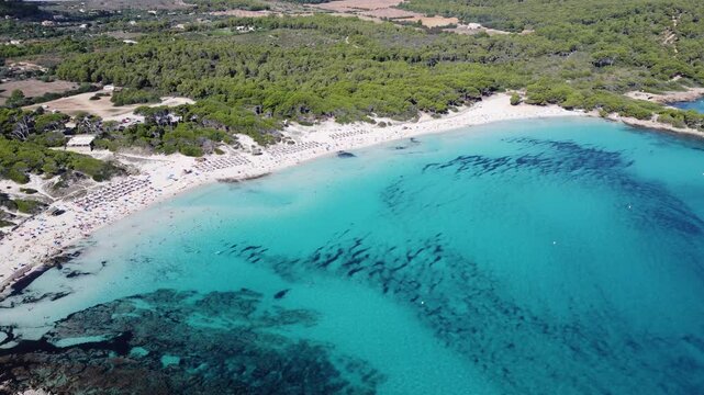Breathtaking Drone Footage of Cala Agulla Beach in Mallorca, Balearic Islands, Spain