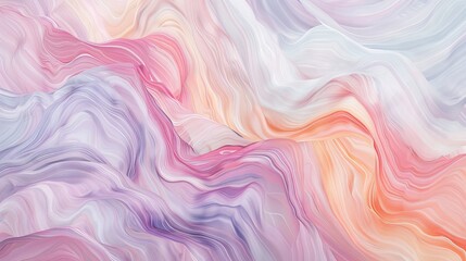 Pastel Dreams Ethereal Topdown View of Abstract Artwork with Delicate Brushstrokes and Flowing Lines