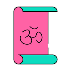 yoga training line icon vector. yoga training sign. isolated symbol illustration