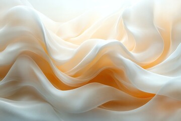 Obraz premium Abstract background with soft white fabric with flowing, rippling waves.