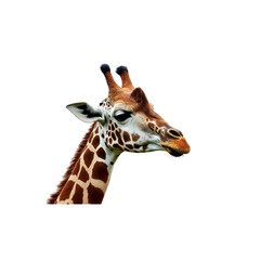 Obraz premium portrait of a giraffe ,isolated on white background , transparent png image