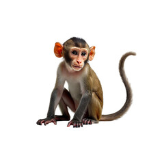 monkey ,isolated on white background , transparent png image