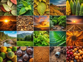 Earth Toned Textures of Nature: Rich Browns, Greens, and Warm Hues for Organic Aesthetic Appeal