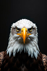 Obraz premium Black and white photograph of an eagle