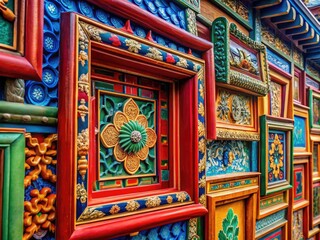 Naklejka premium Elegant 3D Chinese Frames Featuring Traditional Patterns and Textures for Decorative Displays