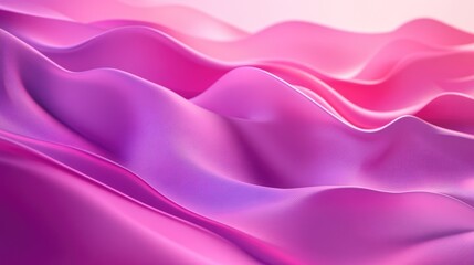 Obraz premium Elegant undulating layers of pink and purple. Abstract 3D background with a touch of minimalism.