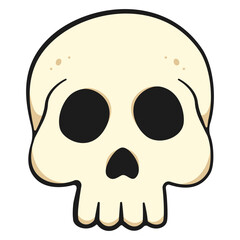 Cartoon skull. Halloween decoration