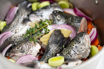 Rainbow Trout and Herbs and Spices as Ingredients for Fish Broth Stock