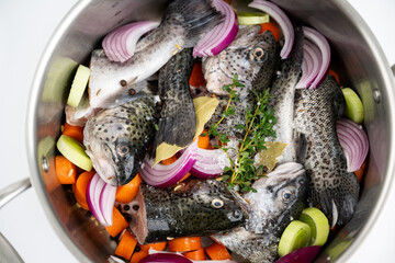 Rainbow Trout and Herbs and Spices as Ingredients for Fish Broth Stock