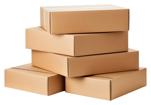 PNG Pile card board boxes cardboard carton white background.