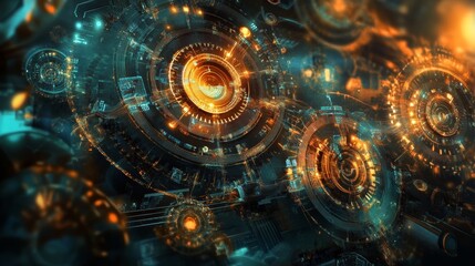Obraz premium Innovative technology and engineering concepts shaping the future of science and industry
