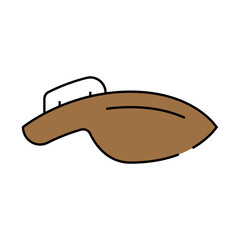 chin rest line icon vector. chin rest sign. isolated symbol illustration