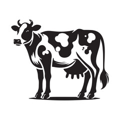 Dairy Cow Grazing vector