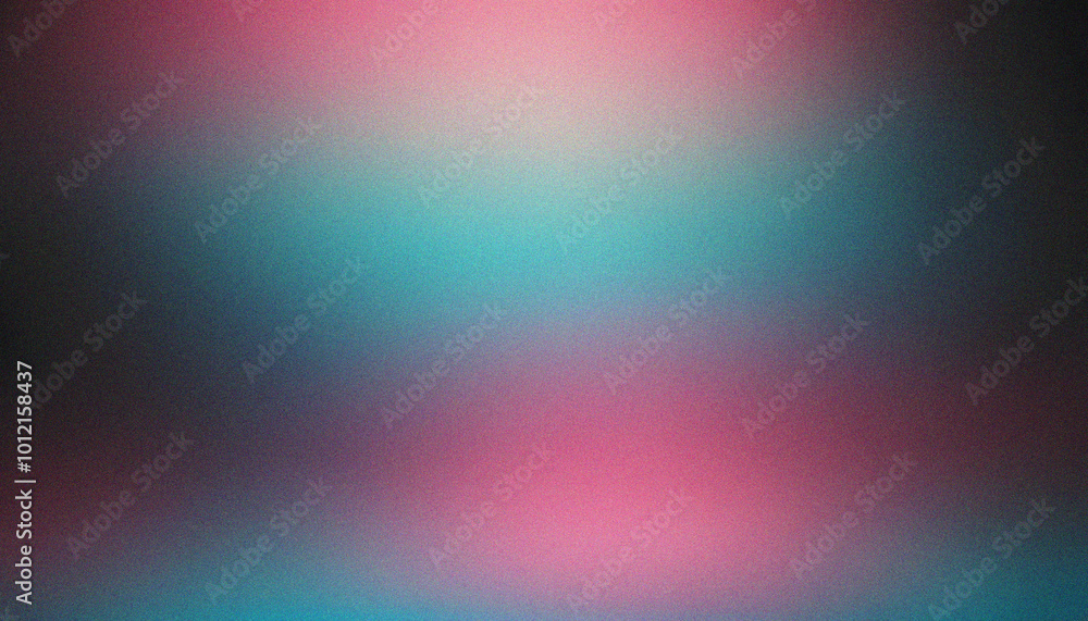 Canvas Prints cyan, black, pink blurred abstract gradient background grainy noise texture glowing large banner. sl