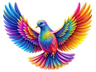 Obraz premium Elegant Dove Vector Illustration for Peace, Love, and Freedom Themes in Design and Art Projects