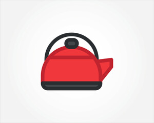 kettle flat icon isolated on a white background