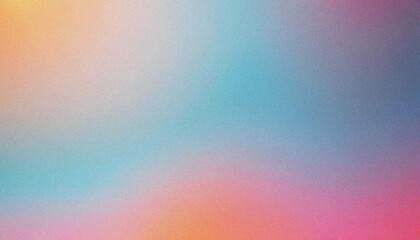 Cyan, Grey, Orange, Pink blurred colors noise grain texture. Elegant grainy design featuring bold grainy gradient waves