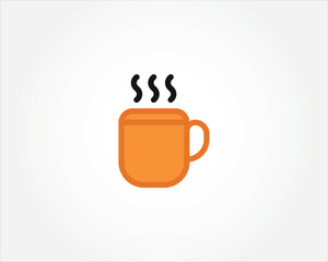 hot drink flat icon isolated on a white background