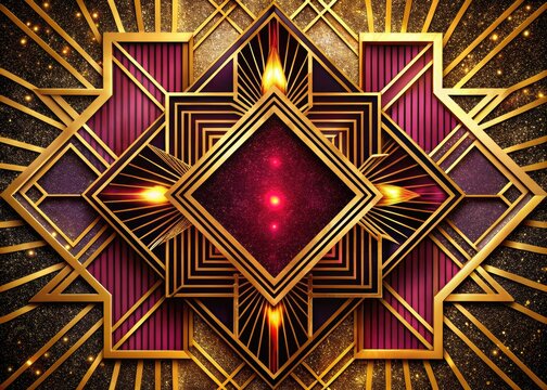 Elegant Great Gatsby Inspired Invitation with Art Deco Design for 1920s Themed Events and Parties