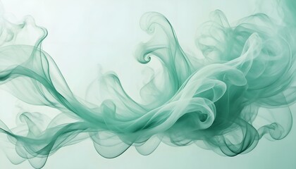 Fototapeta premium Elegant abstract liquid waves in soft green tones for creative backgrounds