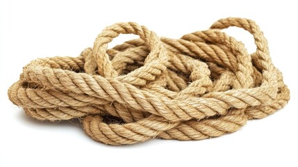Fototapeta premium Tangled Jute Rope - AI Generated