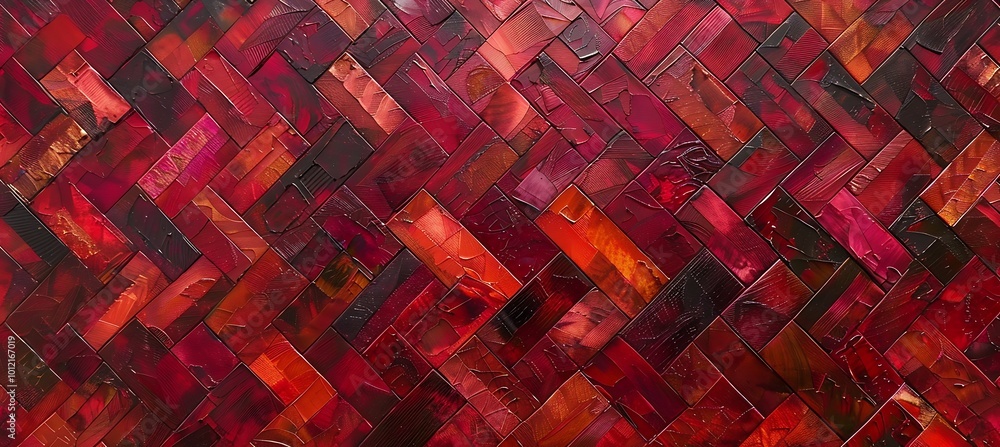 Aufkleber vibrant abstract composition with striking diagonal red lines against a subtle background, ideal for