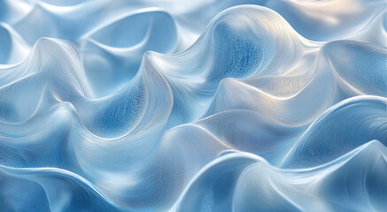 Obraz premium Abstract background, white and blue ice waves