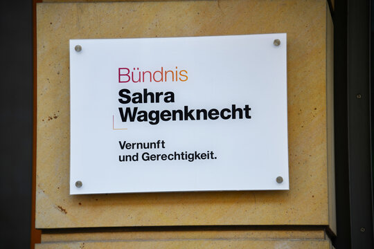 Berlin, Germany - September 30, 2024: B&uuml;ndnis Sahra Wagenknecht BSW in Berlin, Germany - The Sahra Wagenknecht Alliance &ndash; Reason and Justice is a political party in German
