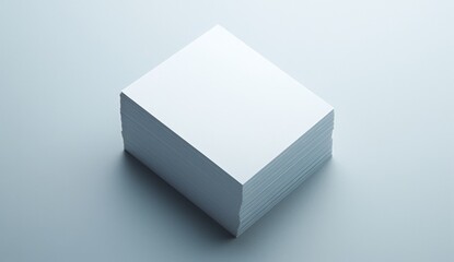 Fototapeta premium Photo of a stack of blank business cards on a grey background, a mockup template. 