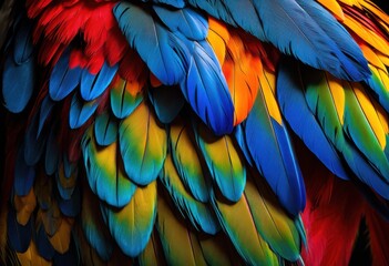 Obraz premium stunning close showcasing vibrant textures patterns exotic animals featuring more, fur, scale, wildlife, feather, vivid, skin, color, macro, design