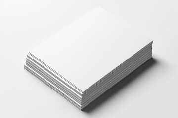 White blank business cards on a white background