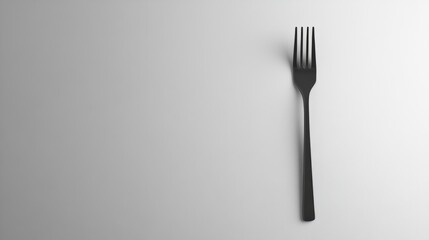 Light gray background with a single fork in the top-right corner.