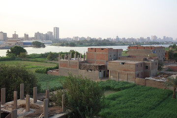 Obraz premium The Nile bank before sunset