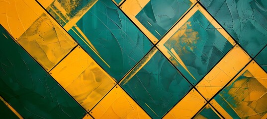 Vibrant Abstract Composition of Diagonal Green and Yellow Lines, Blending Dynamic Hues for a Bold, Energetic, and Geometrically Balanced Background Design