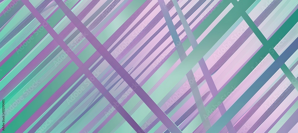 Aufkleber dynamic blend of green and purple diagonal lines creating an abstract visual flow in a modern and vi