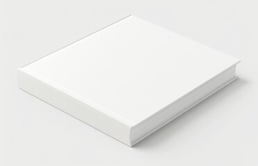 Realistic White Book Mockup on a Gray Background, Featuring a Blank Magazine Cover Template