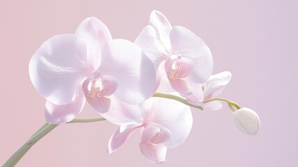 Fototapeta premium Exquisite Macro Shot of Vibrant Orchid Petals with Gradient Purple to White Hues and Intricate Veining