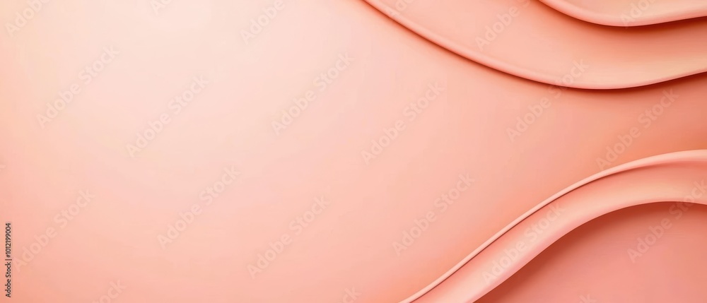 Poster a soft and elegant abstract background featuring smooth peach curves that evoke a sense of calm and 