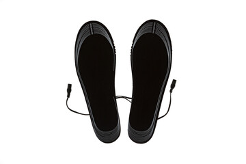 Warm insoles with electric heating. Heating insole with wires can be USB plugged into computer interface, power bank or charger to heat up and use.