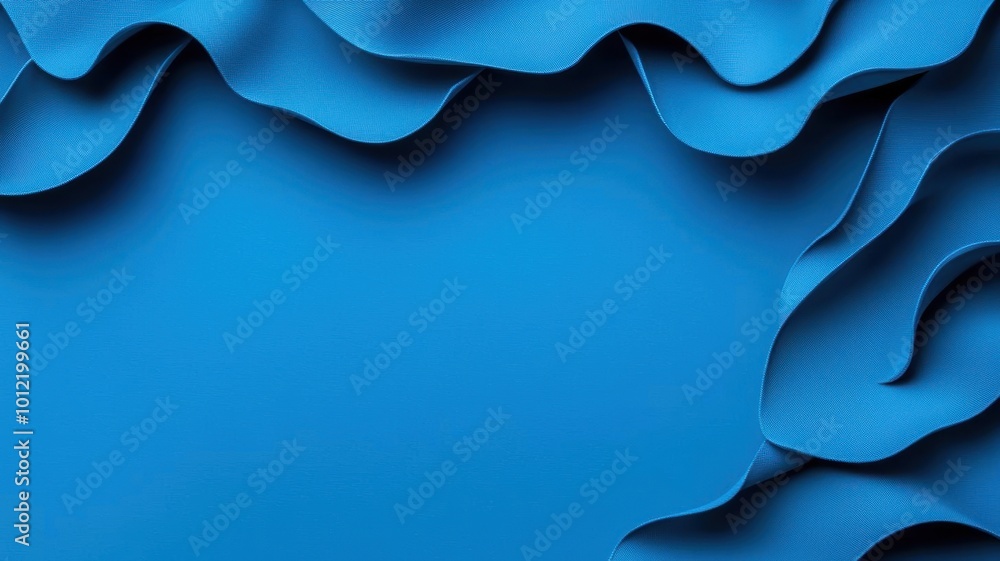 Poster elegant blue abstract background with flowing curves and layered textures for a modern design aesthe
