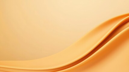 Elegant wave of soft orange fabric creates a serene and warm atmosphere, perfect for backgrounds or artistic projects.