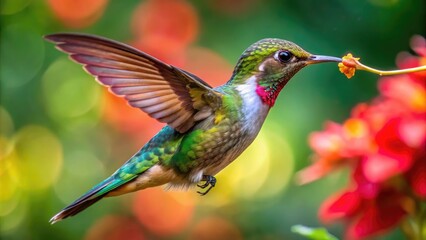 Fototapeta premium Essential Guide on Feeding Baby Hummingbirds for Wildlife Enthusiasts and Bird Lovers Alike
