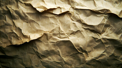 Fototapeta premium Brown Crumpled Paper Texture Background