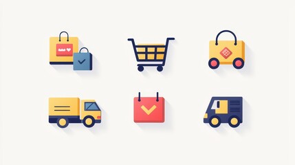 E-commerce Icons for Online Shopping