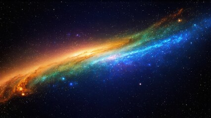 colorful abstract universe background with galaxies and glowing stars