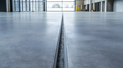 Expansion Joint Filled with Grey Sealant on Clean Surface | Professional Sealing for Structural Durability and Flexibility
