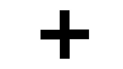 Obraz premium white cross isolated on white