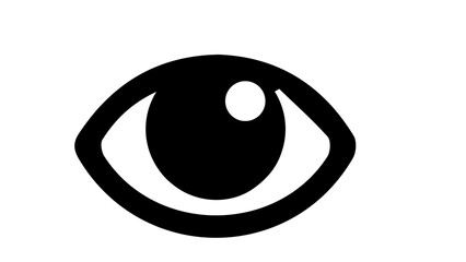 illustration of a black and white eye icon